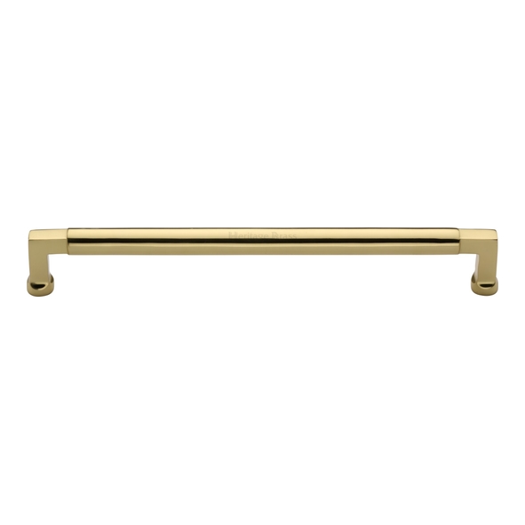 C0312 254-PB • 254 x 269 x 40mm • Polished Brass • Heritage Brass Bauhaus Cabinet Pull Handle